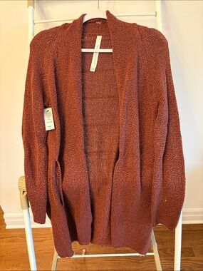 NWT Aritzia Babaton Vetus Cozy Open-Front Cardigan Sweater - Cider Gold BP